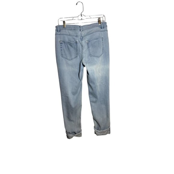 J.Jill Womens Light Wash Denim Roll Cuff Jeans Authentic Fit Size 8 - Picture 2 of 5